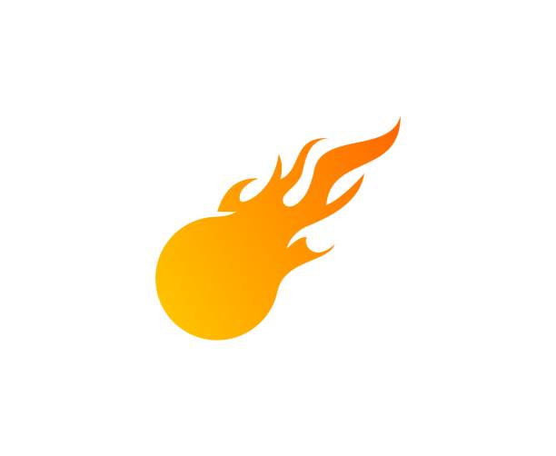 illustrations, cliparts, dessins animés et icônes de icône de la boule de feu - fireball