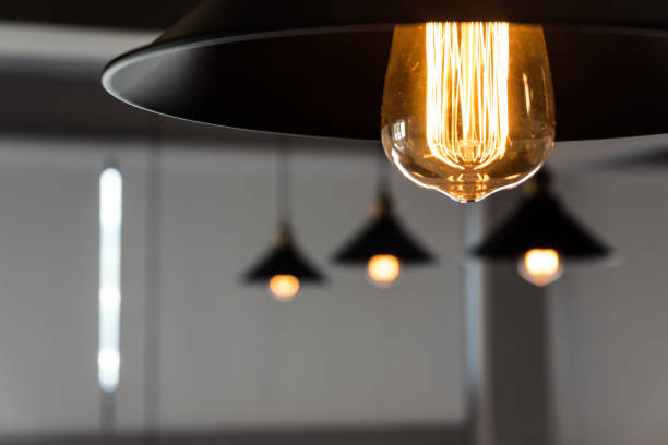 istock A group of hanging lights with shallow depth of field 875366642