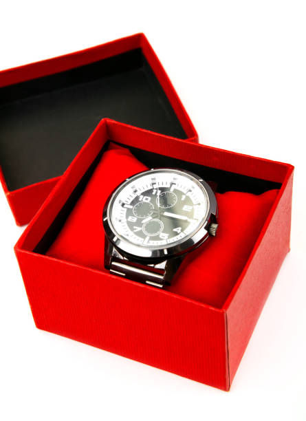 istock classic business watches in a red box isolated on white background 875383538