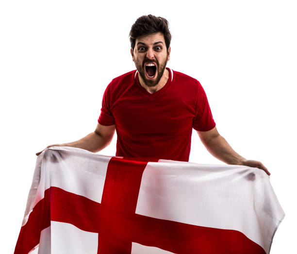 istock English Fan / Sport Player celebrating on white background 875384662
