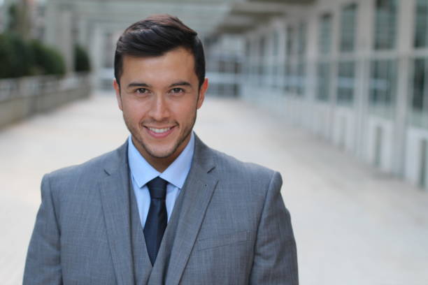Young mixed race entrepreneur isolated with copy space.