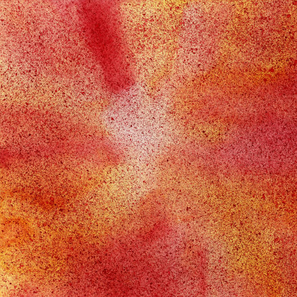 istock watercolor painted splashes and drops background in red and yellow 875398350