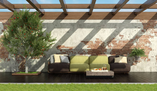 istock Relax in a retro garden 875398610
