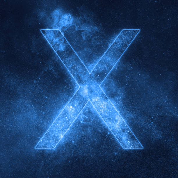istock Letter X alphabet symbol. Space Letter, Night Sky Letter. 875399336