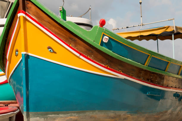 Luzzu Front 830+ Luzzu Traditional Maltese Boat Stock Photos, Pictures & Royalty ...