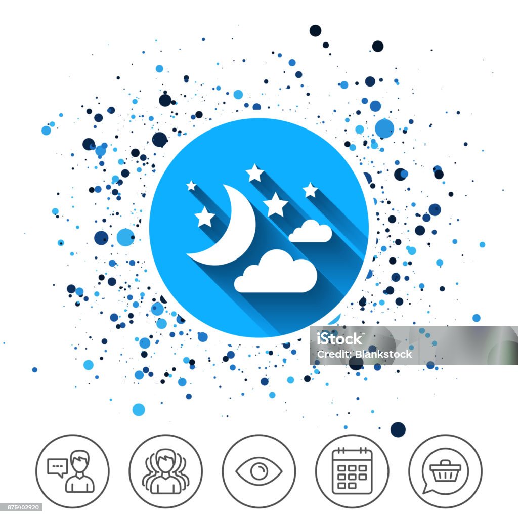 Mimpi Icon Ikon Tanda Bulan Awan Dan Bintang Simbol Mimpi Ilustrasi Stok - Unduh ...