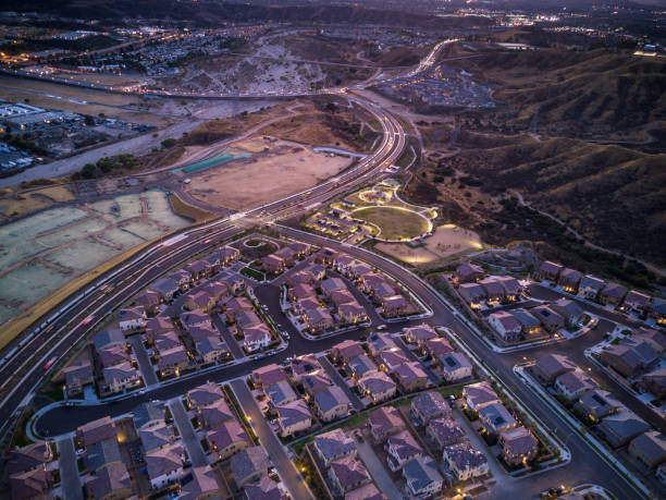 istock Dusk View of Vast Suburban 