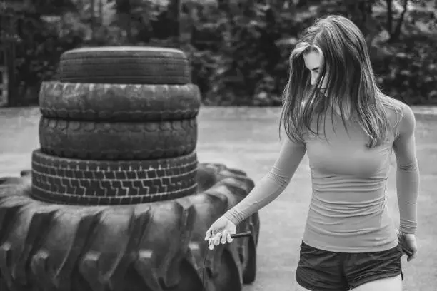 Photo of Pretty sporty girl outdoor