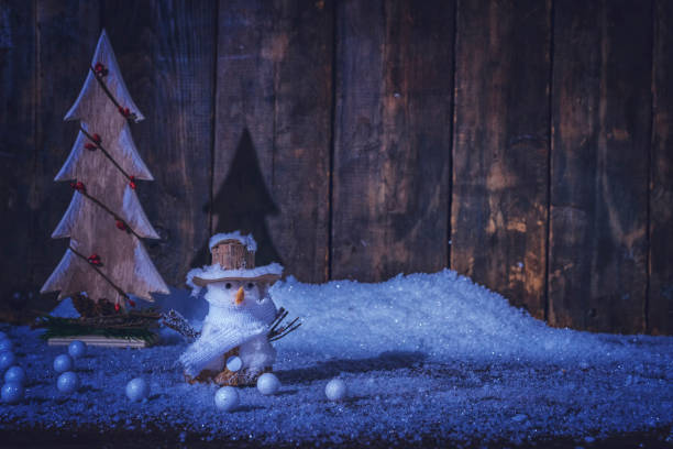 Christmas Decoration with Christmas Tree Ornaments and Snowman