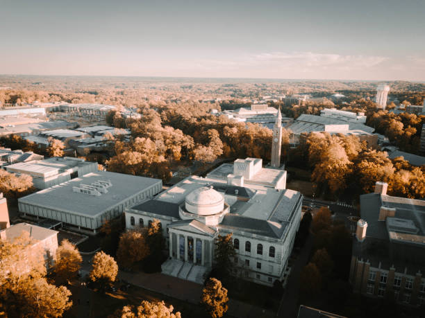 Aerial shot of UNC Campus Aerial shot of UNC Campus chapel hill photos stock pictures, royalty-free photos & images