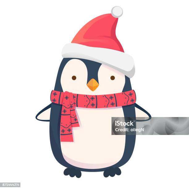 Penguin Cartoon Illustration Stock Illustration - Download Image Now - Penguin, Characters, Christmas