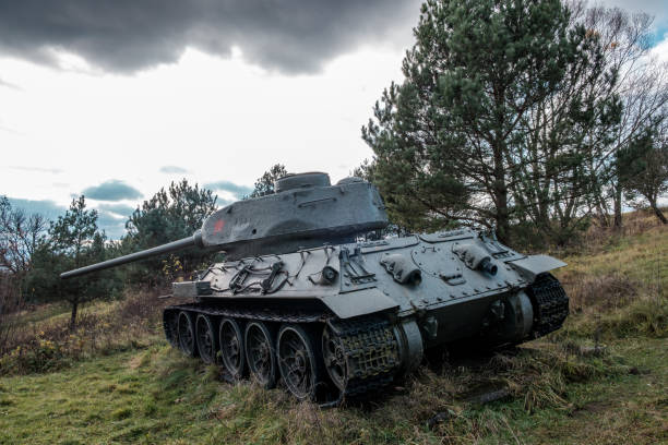 istock world war II tanks on a field as a battle monument 875445110