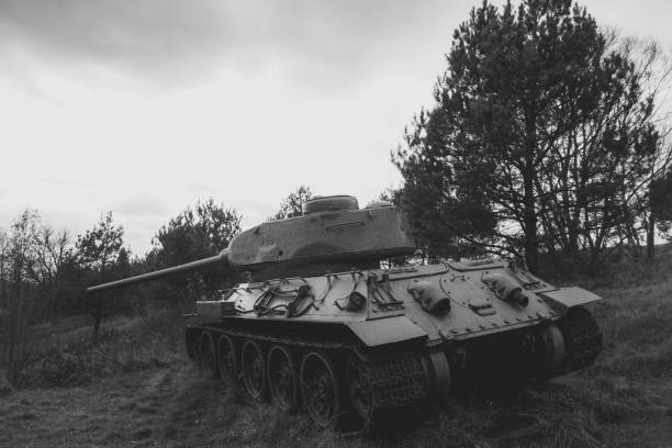 istock world war II tanks on a field as a battle monument 875447888