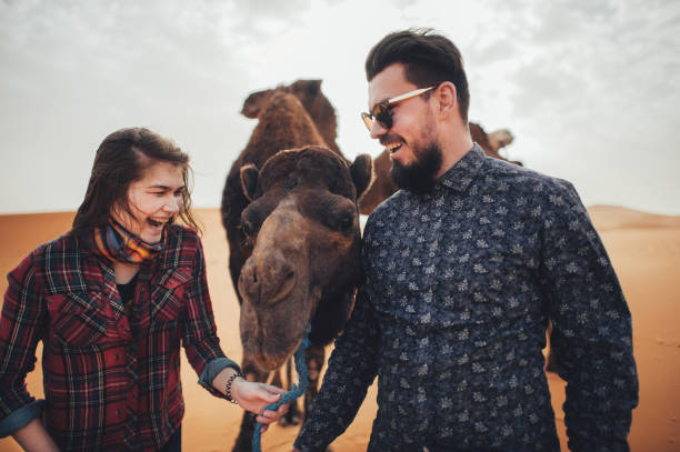 istock Caravan going through the sand dunes in the Sahara Desert, Morocco 875451106