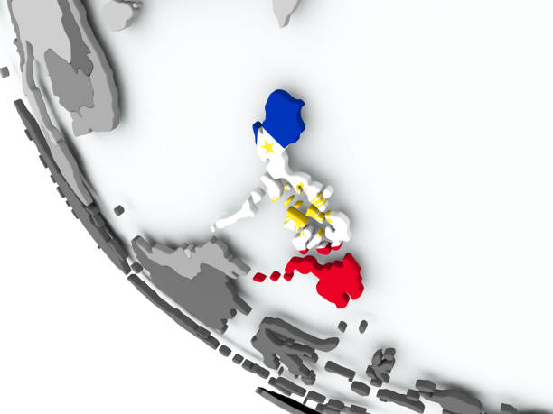 istock Flag of Philippines on political globe 875451794