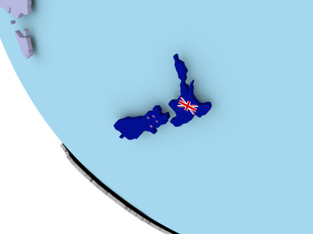 istock New Zealand with flag on globe 875451796