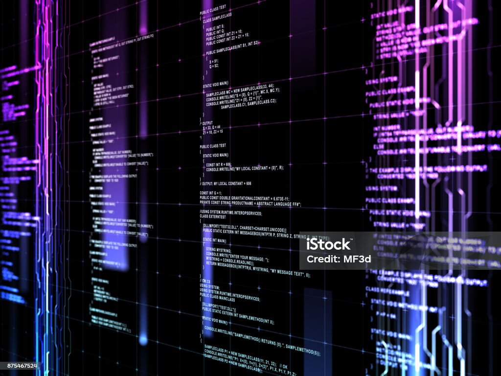 Abstract Program Code Stock Photo - Download Image Now - Archives, Data ...