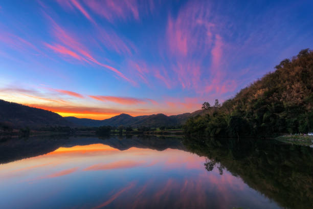 istock Beautiful view of lake (Khao wong reservoir) in morning 875470882