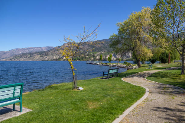 istock Winding footpath through park along Lake Okanagan, Naramata, BC 875477078