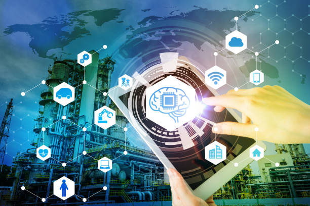 istock AI(Artificial Intelligence) and smart factory. Abstract mixed media. 875477992