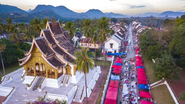 Photo of Drone aerial view of Luang Prabang, Laos