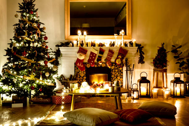 istock A decorated Christmas tree in the house 875480956