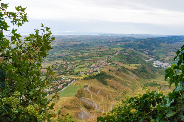 istock Panoramic view on Italian countryside landscape 875486668