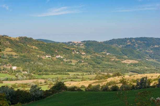 istock View to the countryside landscape with distant villages 875486678
