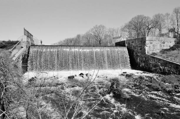 The 4th Privilege Dam at Stone Mill, Dedham MA. #1 stock photo