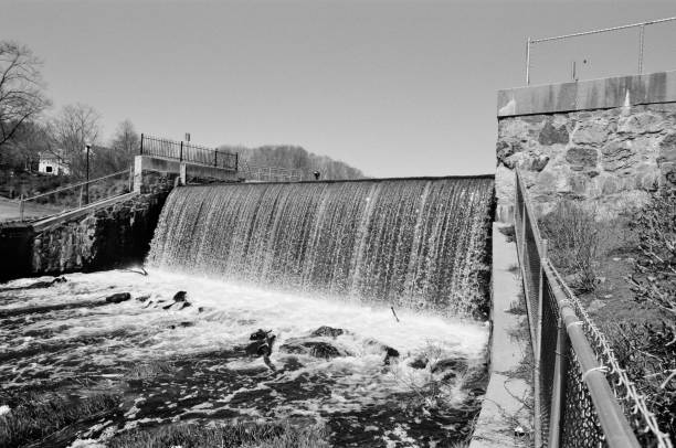 The 4th Privilege Dam at Stone Mill, Dedham MA. #2 stock photo