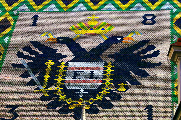 Above St. Stephen's Cathedral roof, close-up detail pattern – Vienna , Austria
