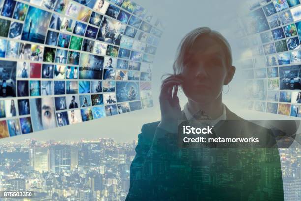 Information Technology Abstract Stock Photo - Download Image Now - Artificial, Movie, Call Center