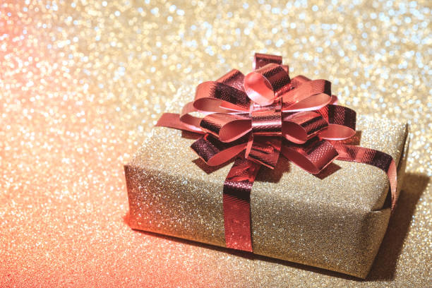 istock gift box for christmas and happy new year with filter effect retro vintage style 875511604
