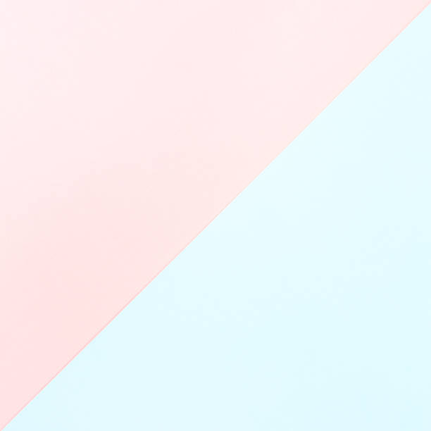 istock Double color blue and pink modern flat lay backgound 875511718