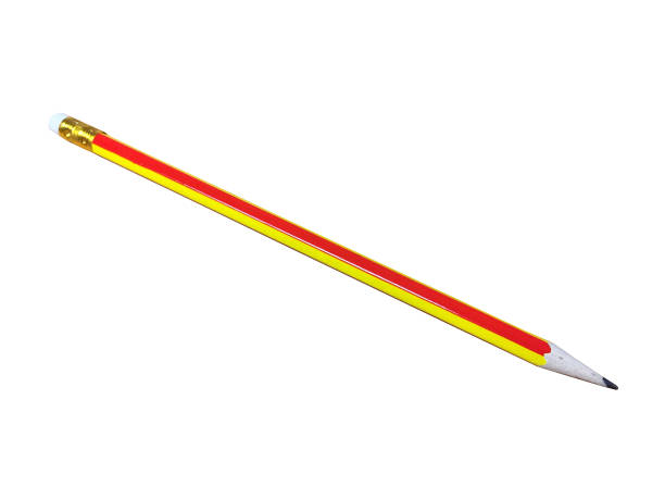 istock Close up wood pencil isolated on white with clipping path 875517340