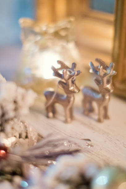 istock Christmas decorations and small deers 875518476