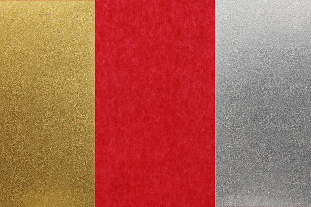 istock Japanese new year red gold silver paper texture background 875525166