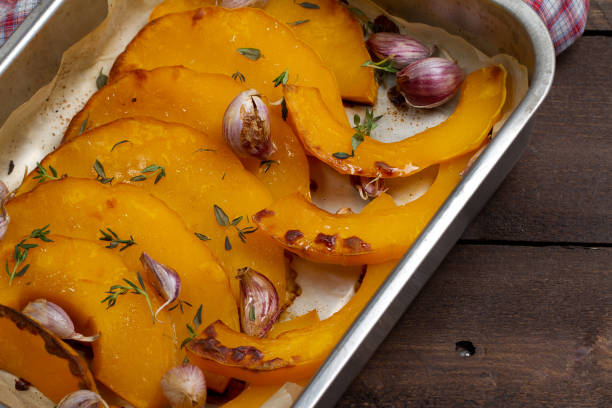 istock Oven baked pumpkin, garlic and thyme 875534052
