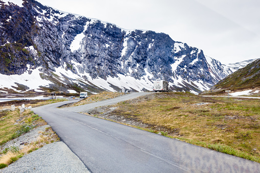The Nibbevegen road up to Dalsnibba mountain, Norway