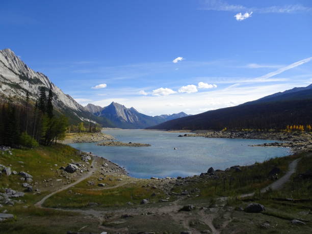 istock Medicine Lake in Jasper National Park in Canada, Alberta 875541644