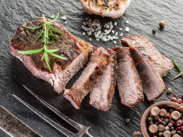 istock Steak Ribeye with spices. 875544504