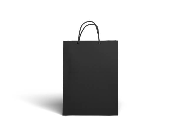 istock Cardboard blank shopping bags isolated on white. 875550302