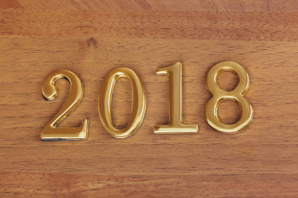 istock Numbers 2018 on door - new year background 875569874