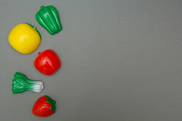 Plastic children's toy vegetables.