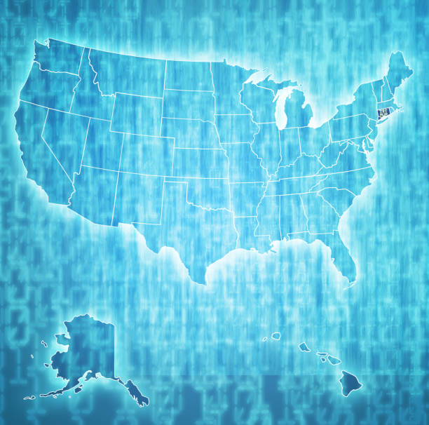 istock connecticut  flag on administration map of united states 875591890