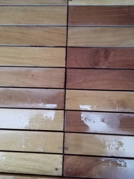 istock Wet wooden floor 875595946