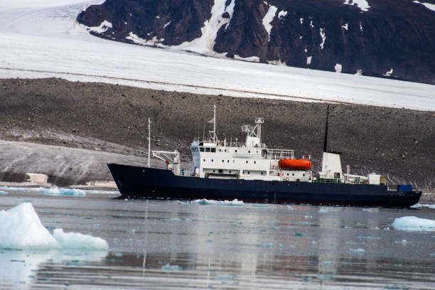 istock Expedition vessel in Arctic sea 875596170