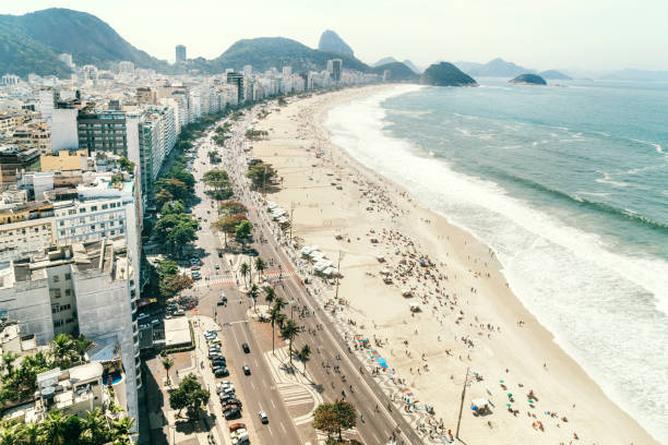 View of Copacabana Beach, Rio De Janeiro, Brazil