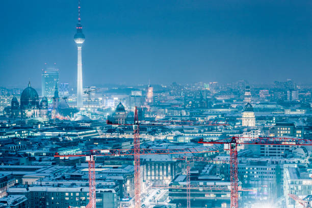 Germany, Berlin, Charlottenburg Palace, October 13, 2024 -Charlottenburg Palace at night - at Berlin Festival of Lights