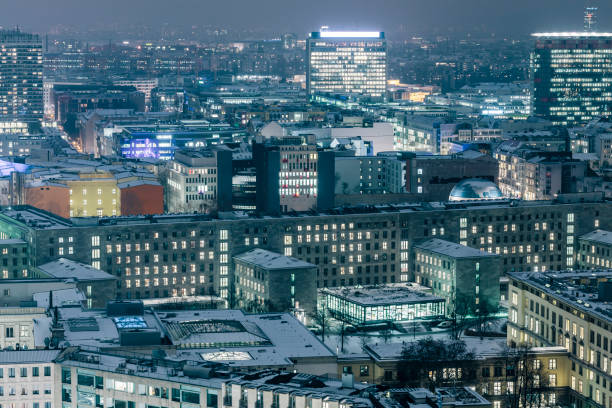 istock Winter cityscape at night, Berlin, Germany 875609988